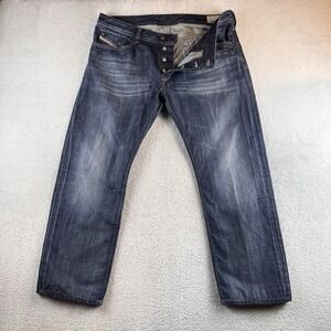 Diesel Industry Waykee Regular Straight Jeans Mens 36 x 32 (Fits 36x27) Blue